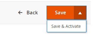 Save and Save & Activate